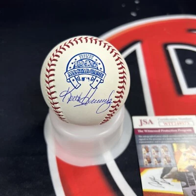 Keith Hernandez NY Mets Signed 1986 All Star Game Logo Baseball Autographed JSA - Image 1 of 4