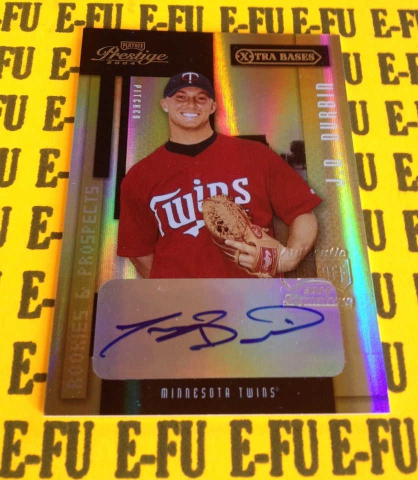 2004 Playoff Prestige Xtra Bases J.D. DURBIN Autograph #ed 7/25 Twins Rare Auto - Image 1 of 1