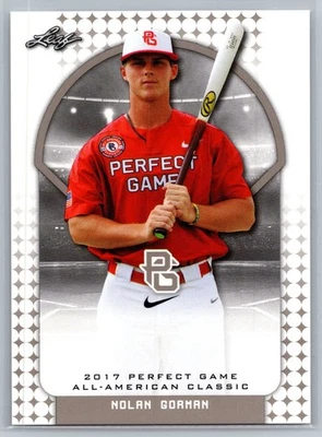 2017 Leaf Perfect Game All-American Classic Stadium Giveaway Nolan Gorman #28 - Image 1 of 2