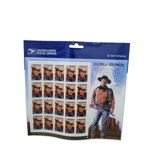 John Wayne Legends of Hollywood US Postal Service 37 Cent Stamps Sheet - Picture 1 of 2