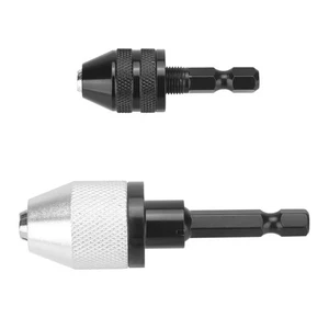 2x Keyless Drill Chuck Adapter 1/4" Hex Shank For Power Tools Maintenance Part - Picture 1 of 16