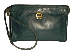 Vintage Schultertasche Etienne Aigner dunkelblau Leder - Bild 1 von 10