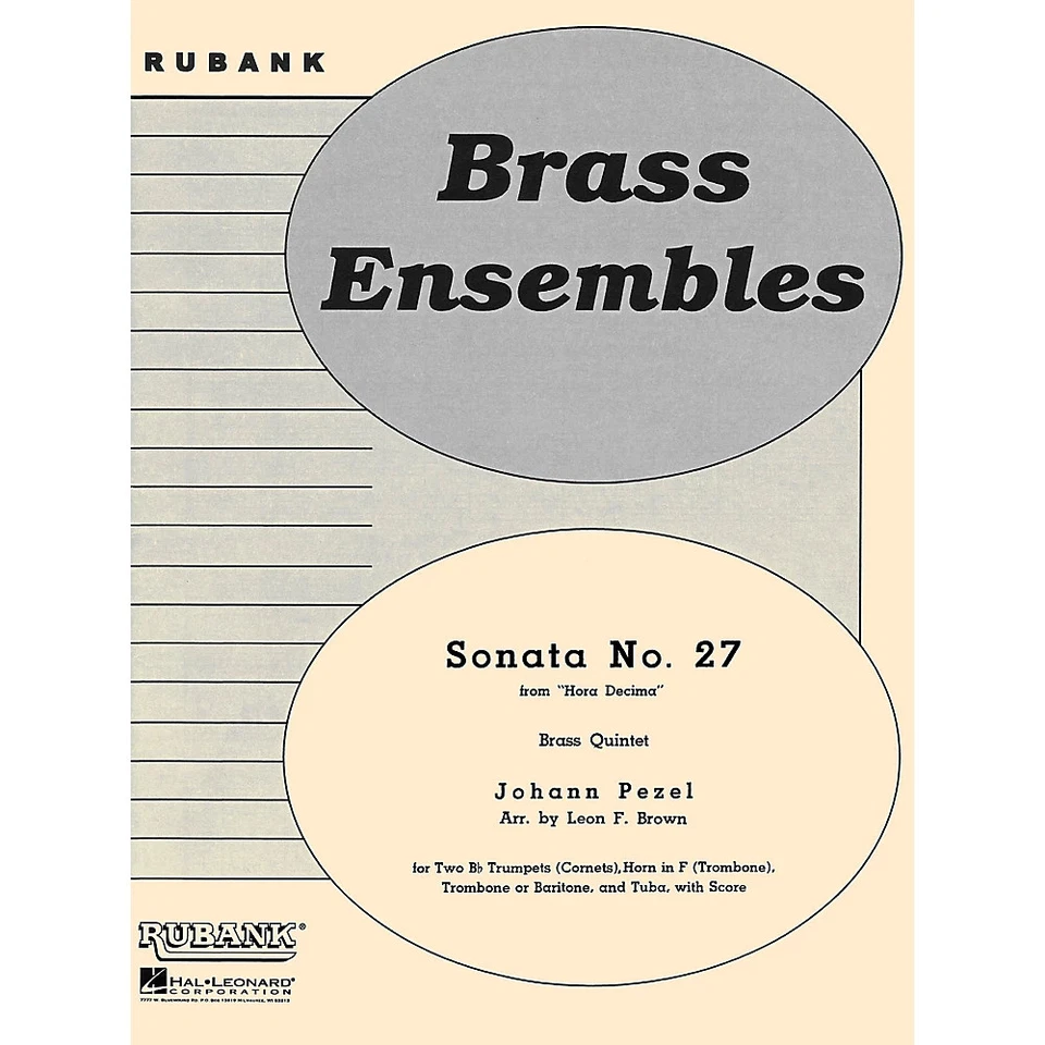 Rubank Publications Sonata Nº 27 (de Hora Decima) (Quinteto de Latón - Grado 2) Foto 1 de 1