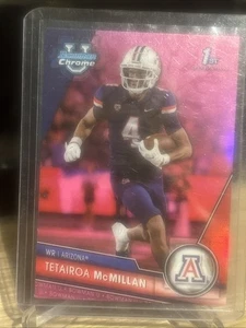 2023 Bowman University Chrome Pink 1st Bowman Tetairoa McMillan Panthers - Picture 1 of 1