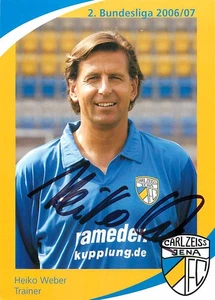 Biglietto autografo Heiko Weber FC Carl Zeiss Jena allenatore 2 Bundesliga 2006/07 - Foto 1 di 2