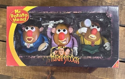 Mr. Juego de figuras Potato Head Three 3 Stooges Larry Moe Curly 2011 raro NUEVO Foto 1 de 4