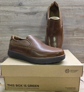 Clarks Mens Un Abode Go Brown Leather Slip On Shoes Unstructered Uk Size 7 NIB - Picture 1 of 9