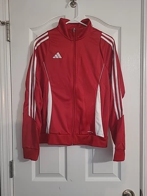 Adidas Tiro 24 Mujer Talla Mediana Rojo Blanco Entrenamiento Fútbol Fútbol Chaqueta IR7493 Foto 1 de 4