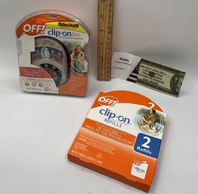 OFF! Clip-On Mosquito Repellent Fan Circulated Repellent & BOX 2 REFILLS LOT NEW - Image 1 of 4