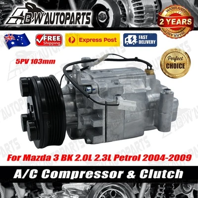 Air Con A/C AC Compressor for Mazda Mazda3 BK 2.3L Petrol L3-VE 07/2006-03/2009 - image 1 of 4