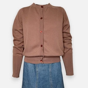 Marni Taupe Brown 100% Cashmere Cardigan IT44 ~ AU12-14 - Picture 1 of 6