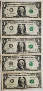 Billetes de un dólar Five 69 Meme de $1 número de serie elegante - Imagen 1 de 2