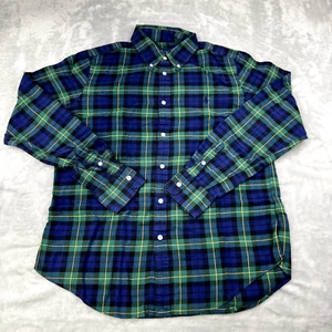 Polo Ralph Lauren Hemd Herren Large blau grün kariert Knopfleiste Pony Preppy Freizeit - Bild 1 von 12