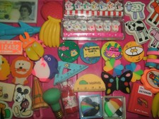 RARE VINTAGE 1980s COLLECTION OF ERASERS RUBBERS - LOT 4S