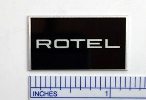 Rotel Turntable badge logo for dust cover or plinth - metal