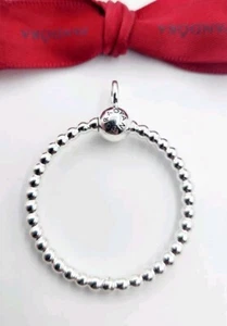 Brand new genuine Pandora Silver Moments Medium Beaded O Pendant #399077*** - Picture 1 of 7