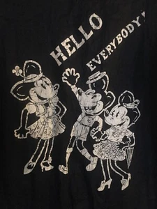 Vintage ca.1930's MICKEY MOUSE w/ MINNIE Black One Piece HALLOWEEN COSTUME Adult - Picture 1 of 11