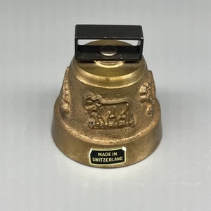 Vintage 80's Switzerland Glocken Style Decorative Cow Bell Folk Art - Imagen 1 de 9