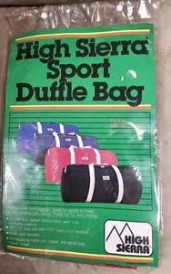High Sierra Sport Duffle Bag 18” x 10" Red Gray Handles Gym Travel Vtg The Fox - Picture 1 of 4