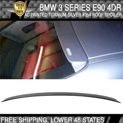 USA Stock 06-11 BMW 3 Series E90 4Dr AC Carbon Fiber CF Rear Roof Window Spoiler - Imagem 1 de 4