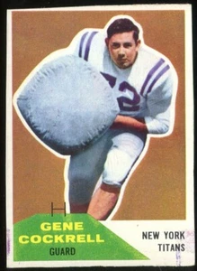 1960 Fleer #56 Gene Cockrell New York Titans - Rookie Card - Picture 1 of 2