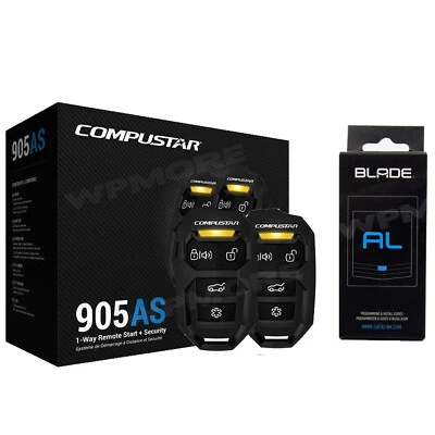 Compustar CS905 AS Remote Start Security Combo 1500-FT + BLADE AL Bypass Module - Image 1 of 4