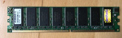256MB - DDR -SDRAM - PC2700U - 166MHz - Transcend - JM334D643A-60 - JetRam - Bild 1 von 2