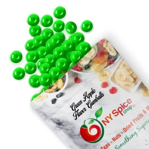 Green Gumballs - Apple Flavor - Premium Quality by NY Candy - Picture 1 of 3