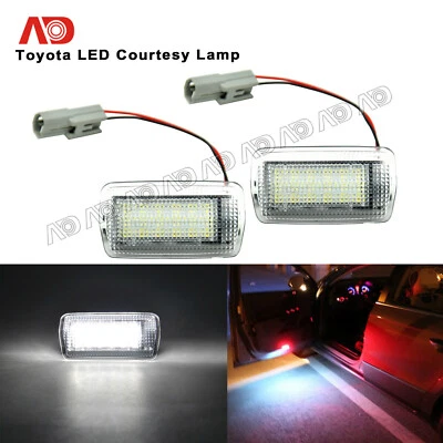 2X LED Side Door Courtesy Lights For Lexus RX ES Toyota Highladner Camry Avalon - Image 1 of 4
