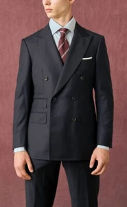 Traje Para Hombre Negro Formal Negocios Novio Fiesta Baile de graduación Esmoquin Boda 3 Piezas Personalizado - Imagen 1 de 12
