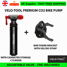 Bike CO2 Pump Velo-Tool™ Tyre INFLATOR Cycling + Bkt+Strap Road-MTB-Gravel-CX