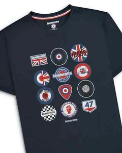 Lambretta Mens T-Shirt Badges tee Crew Neck Casual T-Shirt Top Sizes M-4XL - Picture 1 of 7