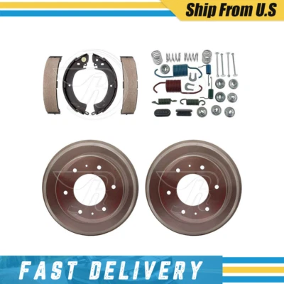Rear Brake Drums Brake Shoes & Hardware Spring Kit for Dodge Raider 1987-1989 - Image 1 of 4