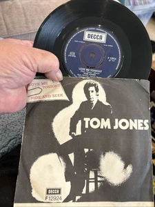 TOM JONES - Love Me Tonight 7” Single Vinyl Record 1969 Decca F12924 Ex - Picture 1 of 2