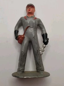 Figura de juguete vintage Barclay Civil Train Engrasador mecánico #615 años 50 - Imagen 1 de 7