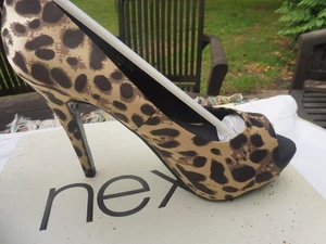 Karen Millen animal print peep toe heels, NWB, size 36/3 - Picture 1 of 24