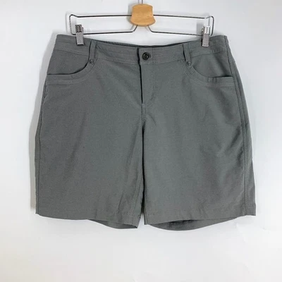 Shorts elástico Kuhl feminino Trekr frente plana 8" costura interna caminhada ao ar livre tamanho 14 - Imagem 1 de 4
