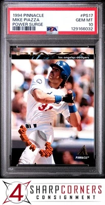 Pinnacle Power Surge 1994 #PS17 Mike Piazza Dodgers Hof PSA 10 Foto 1 de 3