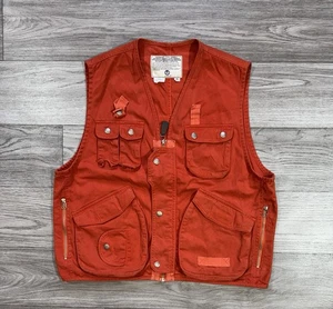 Vintage Avirex Flight Vest Military Style Multi Pocket Sleeveless Jacket Size XL - Picture 1 of 21