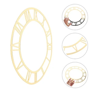  Acrylic Mirror Wall Clock Round Roman Numeral Dial Clock Face Sticker - Picture 1 of 12