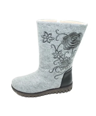 Botas de invierno para mujer Azura Nehal gris fieltro bordado piel sintética forradas talla 39 Foto 1 de 4