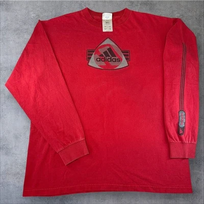 Camisa gráfica vintage Adidas HECHA EN EE. UU. manga larga talla L Foto 1 de 3