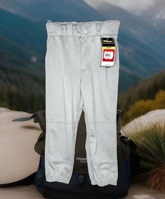 WILSON Youth Baseball / Softball Pants Medium Gray Elastic Waist, Garter Ankle - Image 1 of 4