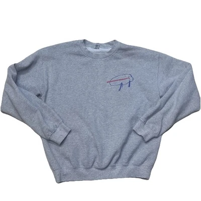 NFL Buffalo Bills Josh Allen 17 Sudadera Cuello Redondo Gris Mediano Patato Buffalo Foto 1 de 4