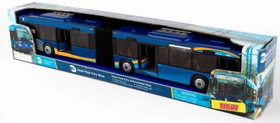 Autobús modelo MTA de la ciudad de Nueva York autobús articulado nuevo esquema de pintura escala 1:43 Daron WW Foto 1 de 4