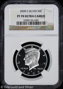 2008-S 50C Silver Proof Kennedy Half Dollar NGC PF 70 UC | PR - Picture 1 of 4