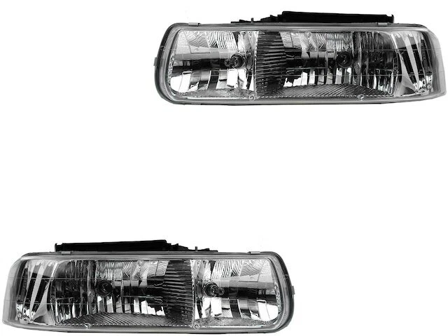 DIY Solutions 45KM18W Headlight Set Fits 2001-2002 Chevy Silverado 2500 HD - Изображение 1 из 1