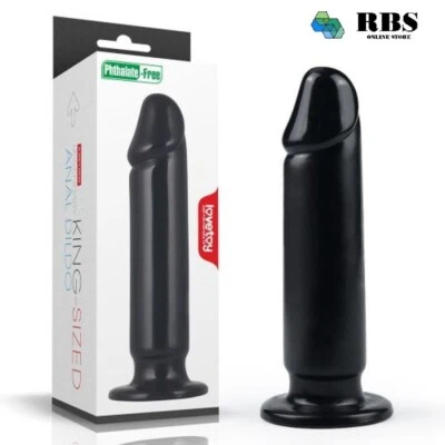 LOVETOY Plug anale dildo gigante grosso xxl fallo con ventosa da donna uomo morbido nero