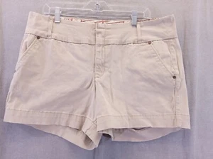One 5 One shorts Women 16 tan Denim jean Cotton casual Mid Rise - Picture 1 of 15