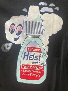 Heist and Co T-Shirt XL Black Made in USA "Takes the Red Out" Graphic Tee Cotton - Picture 1 of 4